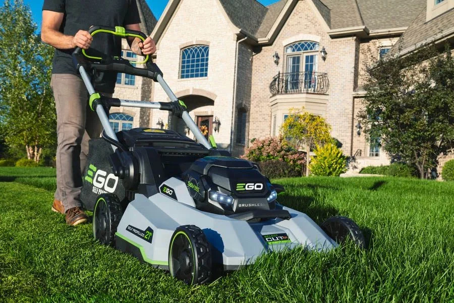 battery powered small lawn mower